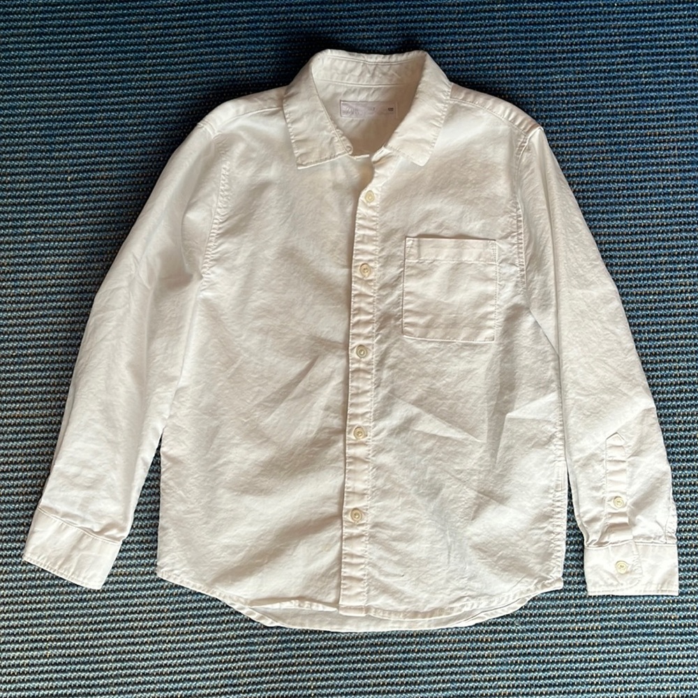 Zara kids white button down shirt.